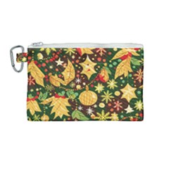 Christmas Pattern Canvas Cosmetic Bag (medium)