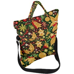 Christmas Pattern Fold Over Handle Tote Bag