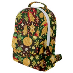 Christmas Pattern Flap Pocket Backpack (small)