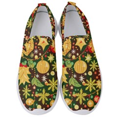 Christmas Pattern Men s Slip On Sneakers by Valentinaart