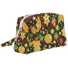 Christmas Pattern Wristlet Pouch Bag (large)