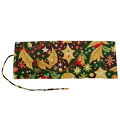 Christmas Pattern Roll Up Canvas Pencil Holder (s)