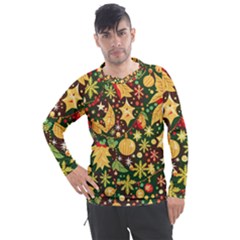 Christmas Pattern Men s Pique Long Sleeve T-shirt