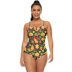 Christmas Pattern Retro Full Coverage Swimsuit