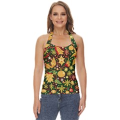 Christmas Pattern Basic Halter Top