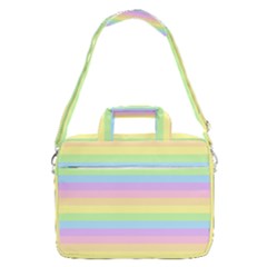 Cute Pastel Rainbow Stripes Macbook Pro 16  Shoulder Laptop Bag by Ket1n9