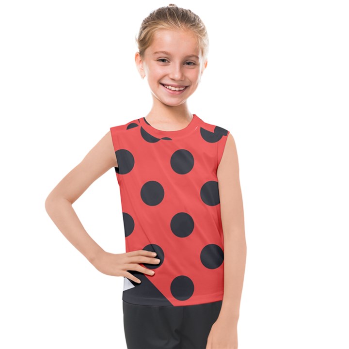 Abstract-bug-cubism-flat-insect Kids  Mesh Tank Top