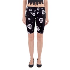 Skull Pattern Yoga Cropped Leggings by Ket1n9