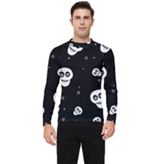 Skull Pattern Men s Long Sleeve Rash Guard by Ket1n9