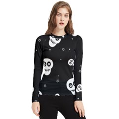 Skull Pattern Women s Long Sleeve Rash Guard by Ket1n9