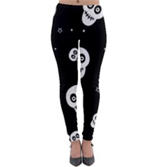 Skull Pattern Lightweight Velour Leggings