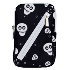 Skull Pattern Belt Pouch Bag (large) by Ket1n9