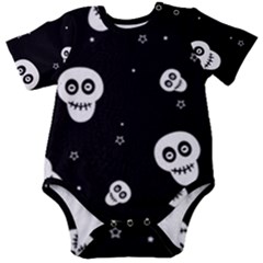 Skull Pattern Baby Short Sleeve Bodysuit by Ket1n9