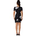 Skull Pattern Fitted Knot Split End Bodycon Dress View4