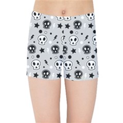 Skull-pattern- Kids  Sports Shorts by Ket1n9