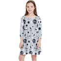 Skull-pattern- Kids  Quarter Sleeve Skater Dress View1