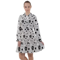 Skull-pattern- All Frills Chiffon Dress by Ket1n9