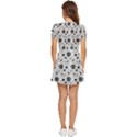 Skull-pattern- V-Neck High Waist Chiffon Mini Dress View4