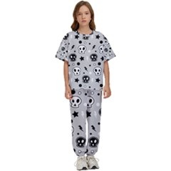 Skull-pattern- Kids  T-shirt And Pants Sports Set by Ket1n9