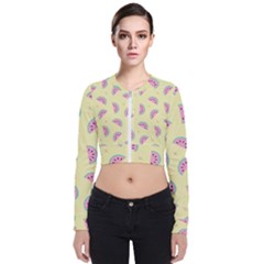 Watermelon Wallpapers  Creative Illustration And Patterns Long Sleeve Zip Up Bomber Jacket by Ket1n9