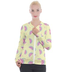 Watermelon Wallpapers  Creative Illustration And Patterns Casual Zip Up Jacket by Ket1n9