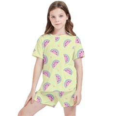 Watermelon Wallpapers  Creative Illustration And Patterns Kids  T-shirt And Sports Shorts Set by Ket1n9