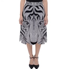 Tiger Head Classic Midi Skirt by Ket1n9