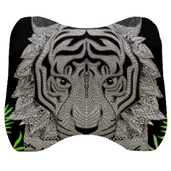 Tiger Head Velour Head Support Cushion by Ket1n9