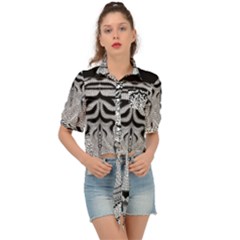 Tiger Head Tie Front Shirt  by Ket1n9