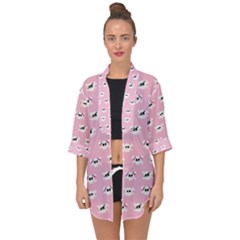 Girly Girlie Punk Skull Open Front Chiffon Kimono by Ket1n9