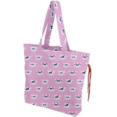 Girly Girlie Punk Skull Drawstring Tote Bag by Ket1n9