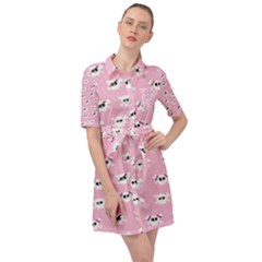 Girly Girlie Punk Skull Belted Shirt Dress by Ket1n9