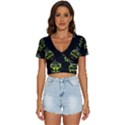 Beetles-insects-bugs- V-Neck Crop Top View1