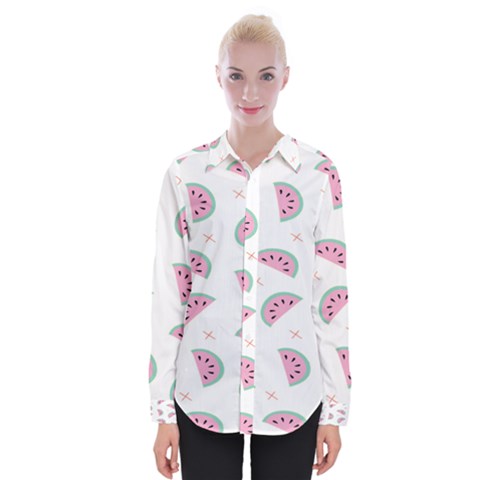 Watermelon Wallpapers  Creative Illustration And Patterns Womens Long Sleeve Shirt by Ket1n9