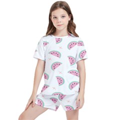 Watermelon Wallpapers  Creative Illustration And Patterns Kids  T-shirt And Sports Shorts Set by Ket1n9