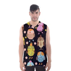 Cute Owls Pattern Men s Basketball Tank Top by Ket1n9