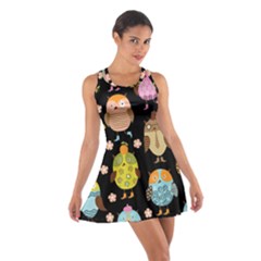 Cute Owls Pattern Cotton Racerback Dress by Ket1n9