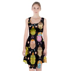 Cute Owls Pattern Racerback Midi Dress by Ket1n9