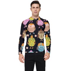 Cute Owls Pattern Men s Long Sleeve Rash Guard by Ket1n9