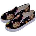 Cute Owls Pattern Kids  Canvas Slip Ons View2