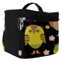 Cute Owls Pattern Make Up Travel Bag (small) by Ket1n9