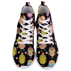 Cute Owls Pattern Men s Lightweight High Top Sneakers by Ket1n9