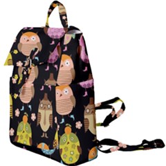 Cute Owls Pattern Buckle Everyday Backpack by Ket1n9