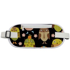 Cute Owls Pattern Rounded Waist Pouch by Ket1n9