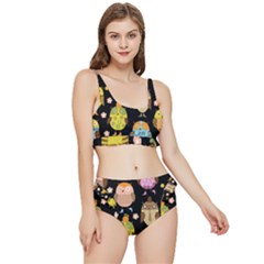 Cute Owls Pattern Frilly Bikini Set by Ket1n9