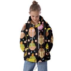 Cute Owls Pattern Kids  Oversized Hoodie by Ket1n9