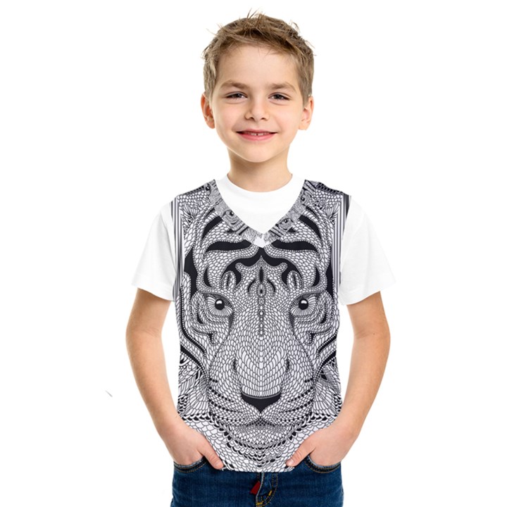 Tiger Head Kids  Basketball Tank Top