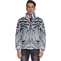 Tiger Head Men s Puffer Bubble Jacket Coat by Ket1n9