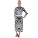 Tiger Head Velvet Maxi Wrap Dress View2