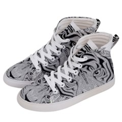 Tiger Head Men s Hi-top Skate Sneakers by Ket1n9